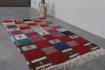 3.4 FT x 5.9 FT Colorful Handmade Moroccan Azilal Carpet - Patchwork Design