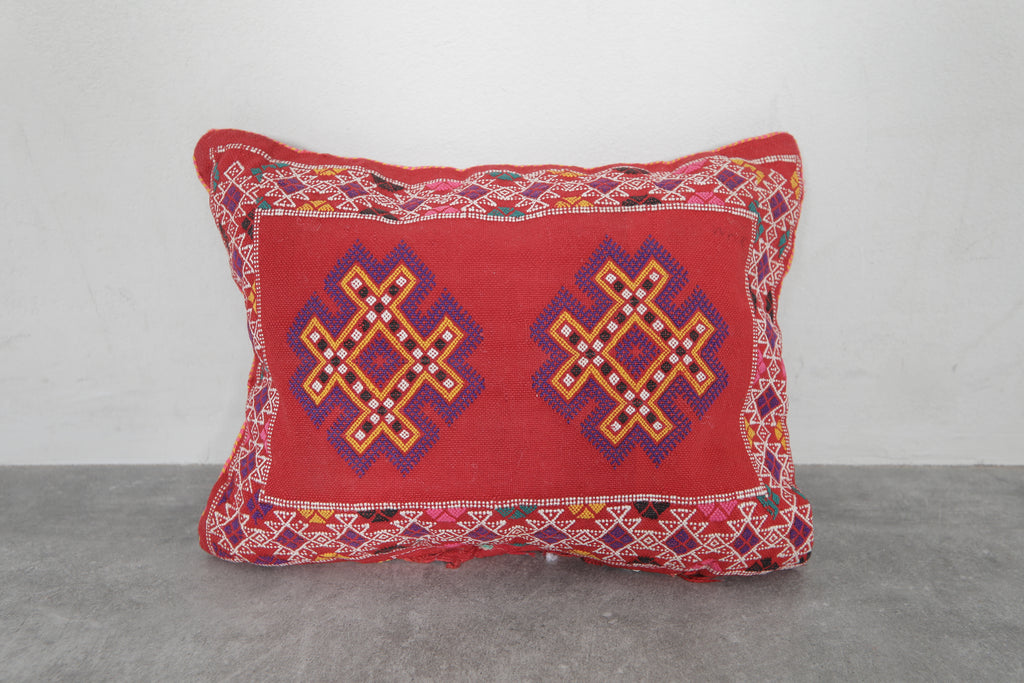 Handwoven Moroccan Kilim Pillow 12.9 inches x 16.1 inches