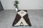 Small Wool Rug 3 X 6.9 FT Beni Ourain Rug