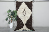 Small Wool Rug 3 X 6.9 FT Beni Ourain Rug
