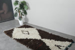 Small Wool Rug 3 X 6.9 FT Beni Ourain Rug