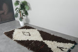 Small Wool Rug 3 X 6.9 FT Beni Ourain Rug