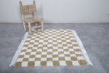 Moroccan Beni ourain rug 3.5 X 3.3 Feet