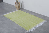 Compact Moroccan Rug – Refreshing Lime Green Accent | 2.6 FT x 4.8 FT