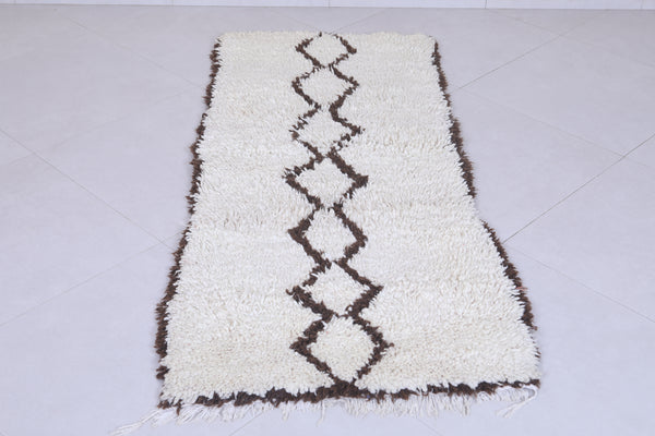 Authentic Moroccan berber rug - Minimalist zigzag design
