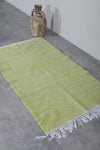 Compact Moroccan Rug – Refreshing Lime Green Accent | 2.6 FT x 4.8 FT