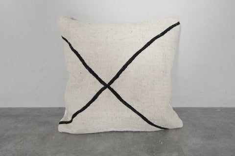 Handcrafted Moroccan Kilim Pillow 18.1 inches x 18.1 inches
