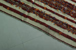 Long Hand-Woven Moroccan Rug – 5.2 FT × 10.6 FT | Red and Cream Berber Carpet