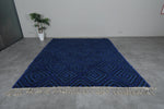 Custom Moroccan Wool Rug - Blue Diamond Design