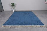 8.2 x 10.4 FT Deep Blue Moroccan Wool Rug - Plush Handmade Floor Rug