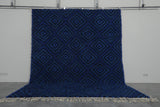 Custom Moroccan Wool Rug - Blue Diamond Design