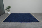 Custom Moroccan Wool Rug - Blue Diamond Design