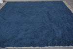 8.2 x 10.4 FT Deep Blue Moroccan Wool Rug - Plush Handmade Floor Rug