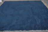 8.2 x 10.4 FT Deep Blue Moroccan Wool Rug - Plush Handmade Floor Rug