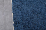 8.2 x 10.4 FT Deep Blue Moroccan Wool Rug - Plush Handmade Floor Rug