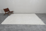 Elegant Moroccan Rug 7 X 9.4 FT - Plush Ivory with Subtle Diamond Texture