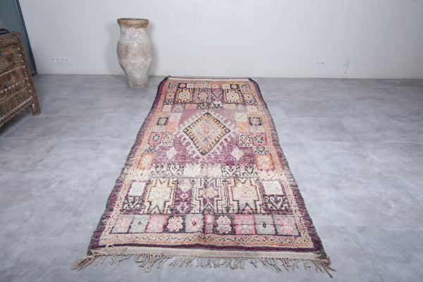 Vintage Moroccan rug – Intricate geometric patterns, 4.7 x 11.9 FT