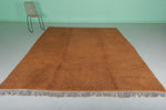 Handmade Moroccan Rug – 8.2 x 10.5 ft Warm Orange Wool Carpet