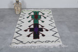 Vintage handmade moroccan berber rug 3.5 FT X 6.4 FT