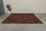 Brown Moroccan Wool Rug - Custom Diamond Pattern