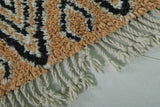 Handmade Moroccan Rug - Beige & Black Diamond Pattern | 2.6 x 3.3 ft