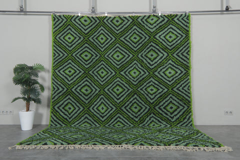 Green Moroccan Carpet - Custom Wool Rug