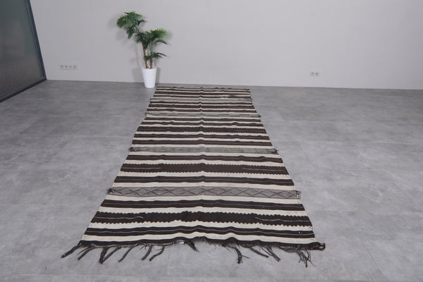Handwoven Long Moroccan Rug – 4.8 FT X 11.8 FT | Striped Kilim Runner