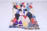 Vibrant Moroccan Berber Rug 2.5 X 5.4 Feet - Abstract Multicolor Design