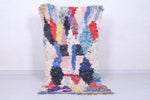 Vibrant Moroccan Berber Rug 2.5 X 5.4 Feet - Abstract Multicolor Design