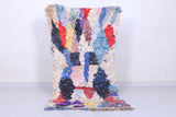 Vibrant Moroccan Berber Rug 2.5 X 5.4 Feet - Abstract Multicolor Design