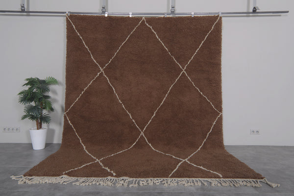 Grey Moroccan wool rug - Custom handwoven design