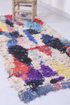 Vibrant Moroccan Berber Rug 2.5 X 5.4 Feet - Abstract Multicolor Design