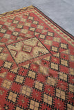 Alfombra marroquí vintage 4.6 pies x 8.2 pies