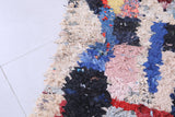 Vibrant Moroccan Berber Rug 2.5 X 5.4 Feet - Abstract Multicolor Design