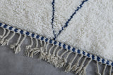 Handmade Moroccan Wool Rug - Custom Rug with Blue Lines