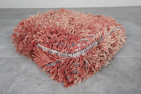 Vintage Moroccan boujaad pouf - Handwoven wool floor cushion