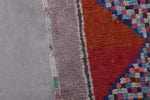 Moroccan Runner Rug – Vibrant Geometric 2.9 x 5.8 FT | Handwoven Wool