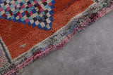 Moroccan Runner Rug – Vibrant Geometric 2.9 x 5.8 FT | Handwoven Wool