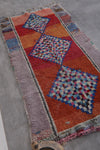 Moroccan Runner Rug – Vibrant Geometric 2.9 x 5.8 FT | Handwoven Wool