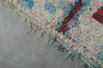 Colorful vintage Moroccan boucherouite rug – 3.4 x 5 Feet abstract panel design