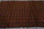 Handmade Berber Beni Ourain Rug – 5.1 x 8.8 ft Earthy Brown & Black Grid