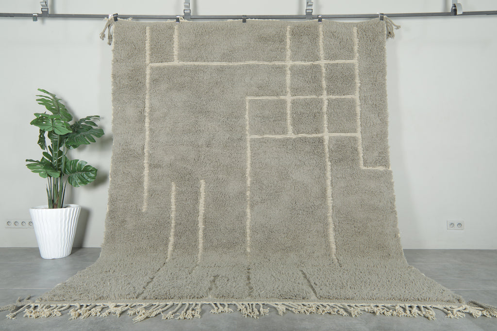 Modern geometric Moroccan rug -Custom rug - Handmade wool rug