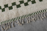 9.6 X 12.1 FT Moroccan Rug - Ivory with Green Border Accents