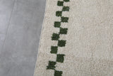 9.6 X 12.1 FT Moroccan Rug - Ivory with Green Border Accents