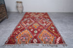 Boujaad Moroccan Rug – Bold Diamond Pattern 6.4 x 11.9 FT, Rich Red & Orange Tones