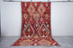 Boujaad Moroccan Rug – Bold Diamond Pattern 6.4 x 11.9 FT, Rich Red & Orange Tones