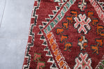 Boujaad Moroccan Rug – Bold Diamond Pattern 6.4 x 11.9 FT, Rich Red & Orange Tones