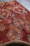 Boujaad Moroccan Rug – Bold Diamond Pattern 6.4 x 11.9 FT, Rich Red & Orange Tones