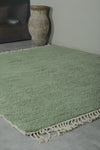 Green Custom size Moroccan Rug