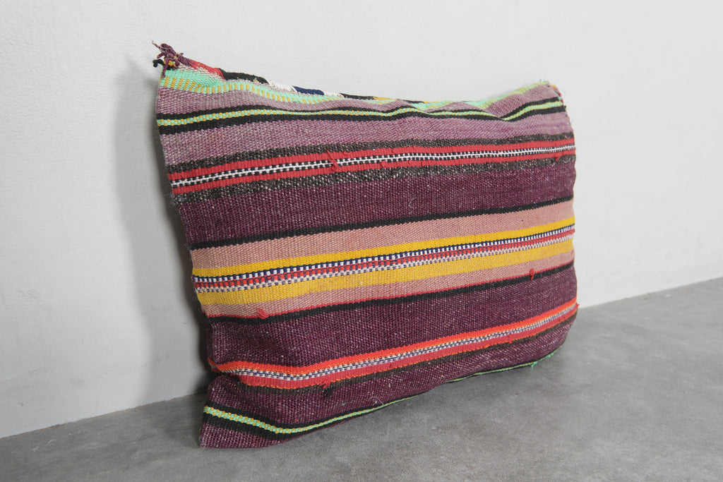 Handwoven Moroccan Kilim Pillow – 16.5 inches x 24.8 inches